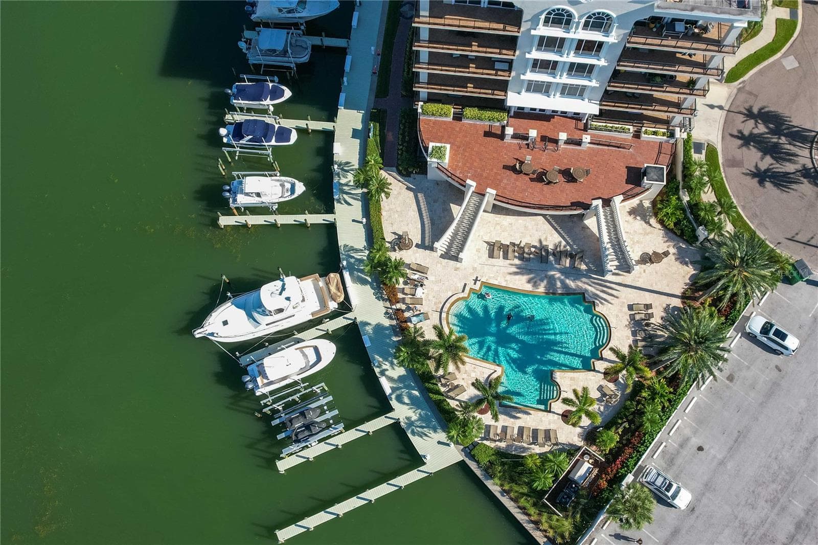 AERIAL OF POOL FOR 202 - 202 WINDWARD PSGE #603, CLEARWATER BEACH