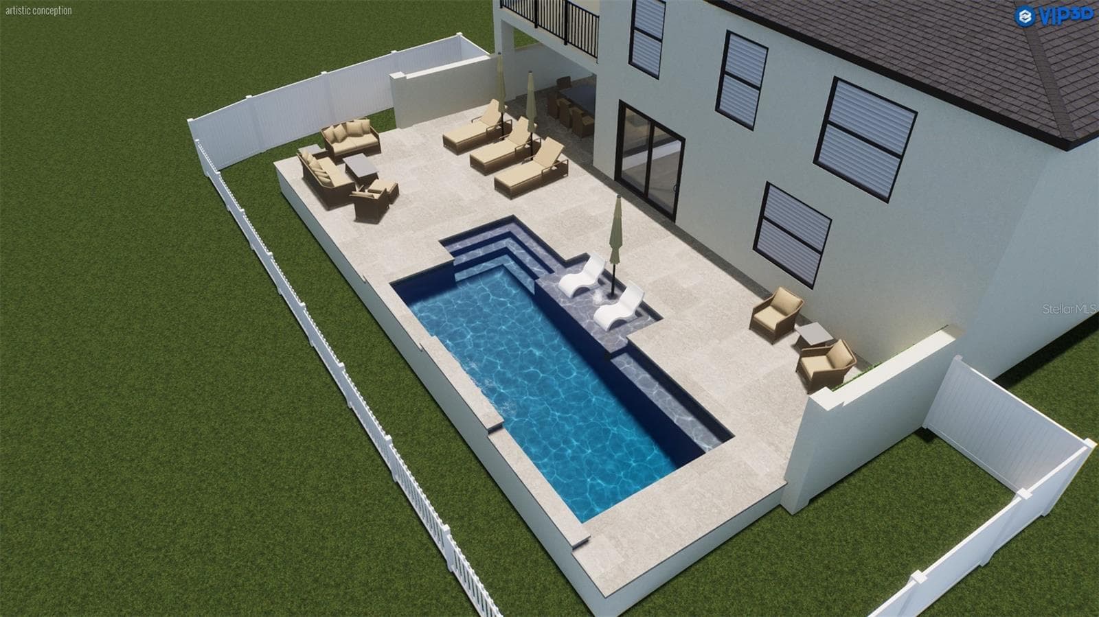 Custom Pool with Swim Platform - 3420 CHANNELSIDE CT, SAFETY HARBOR