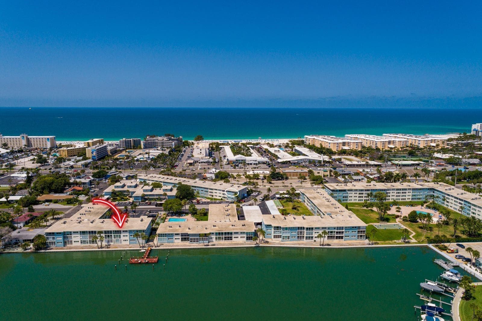 Unit is short walk to beach or relax on the dock/Fishing pier next to the bldg. - 6061 2ND ST E #55, ST PETE BEACH