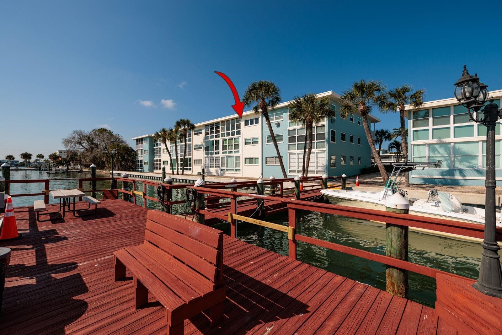 Unit & dock/Fishing pier. - 6061 2ND ST E #55, ST PETE BEACH