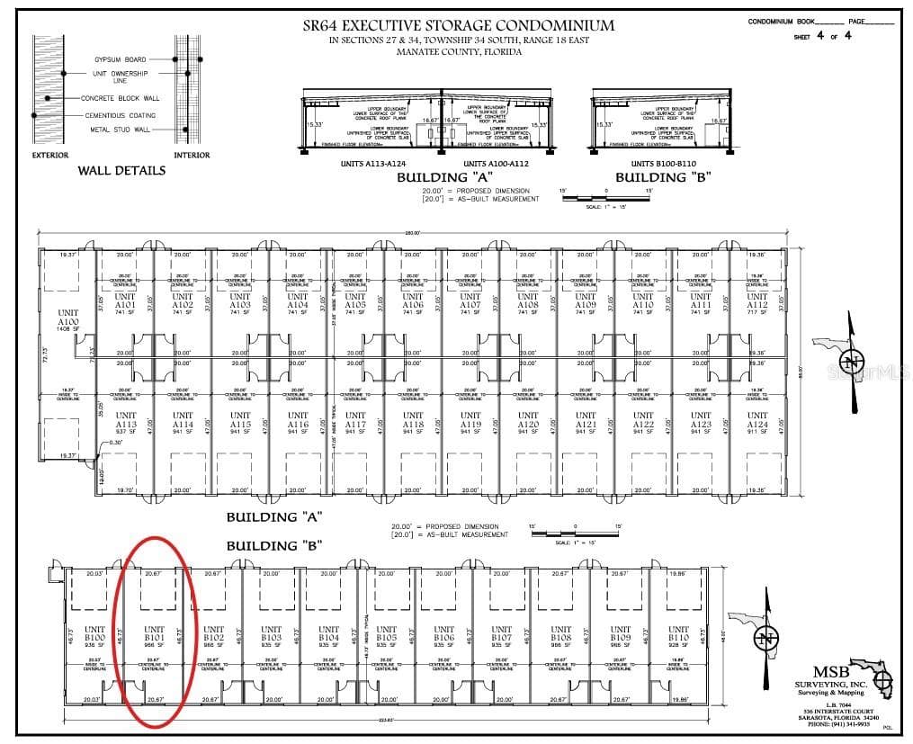 20x46' - Unit B101 - 829 57TH ST E #29, BRADENTON