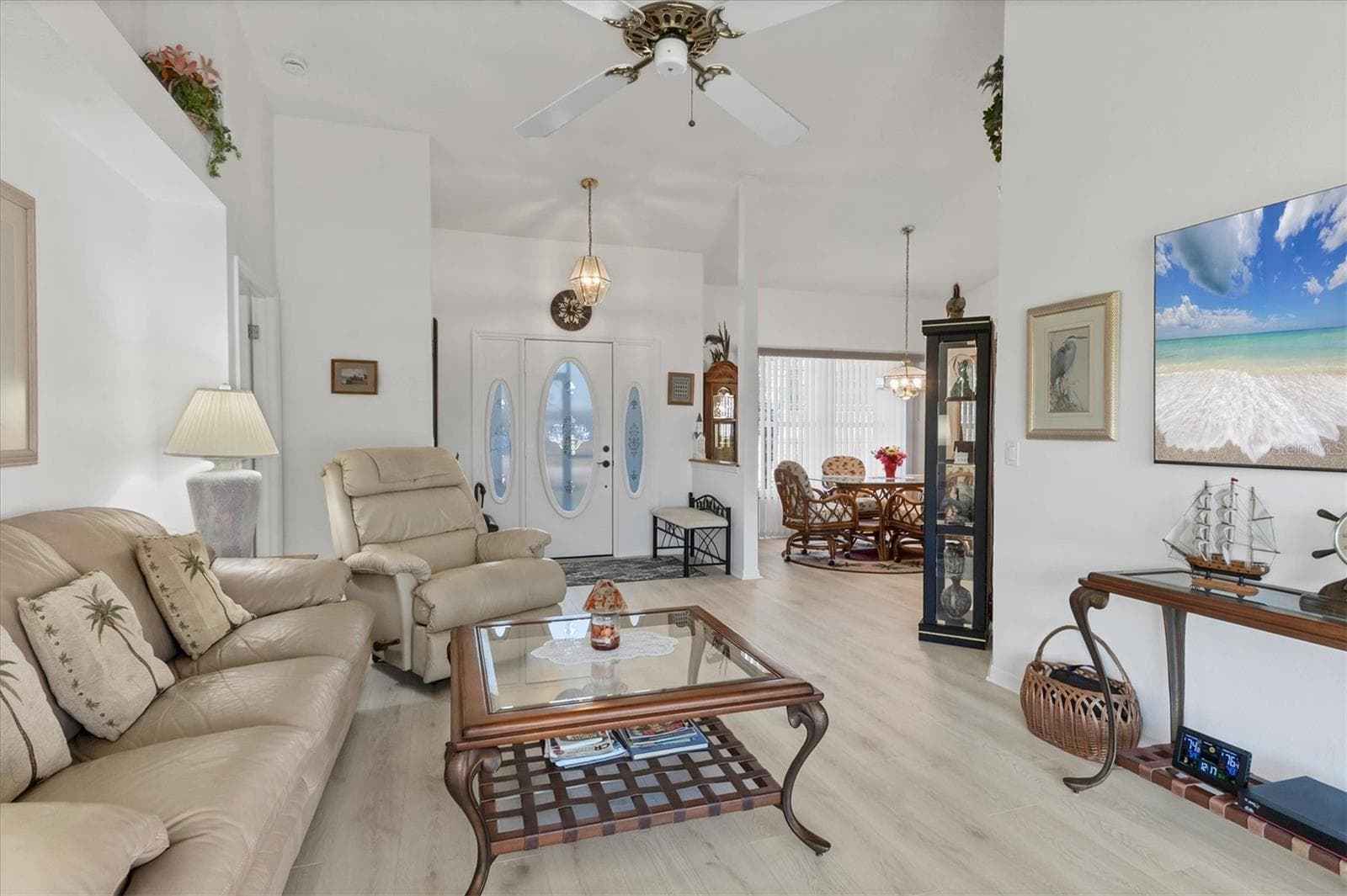 Living room, foyer, dining room - 2720 S BISCAYNE DR, NORTH PORT