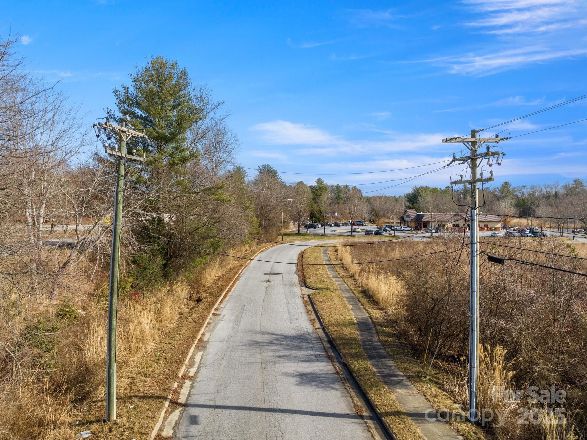 3-Phase electric goes underground at the entrance of the property. - Hendersonville