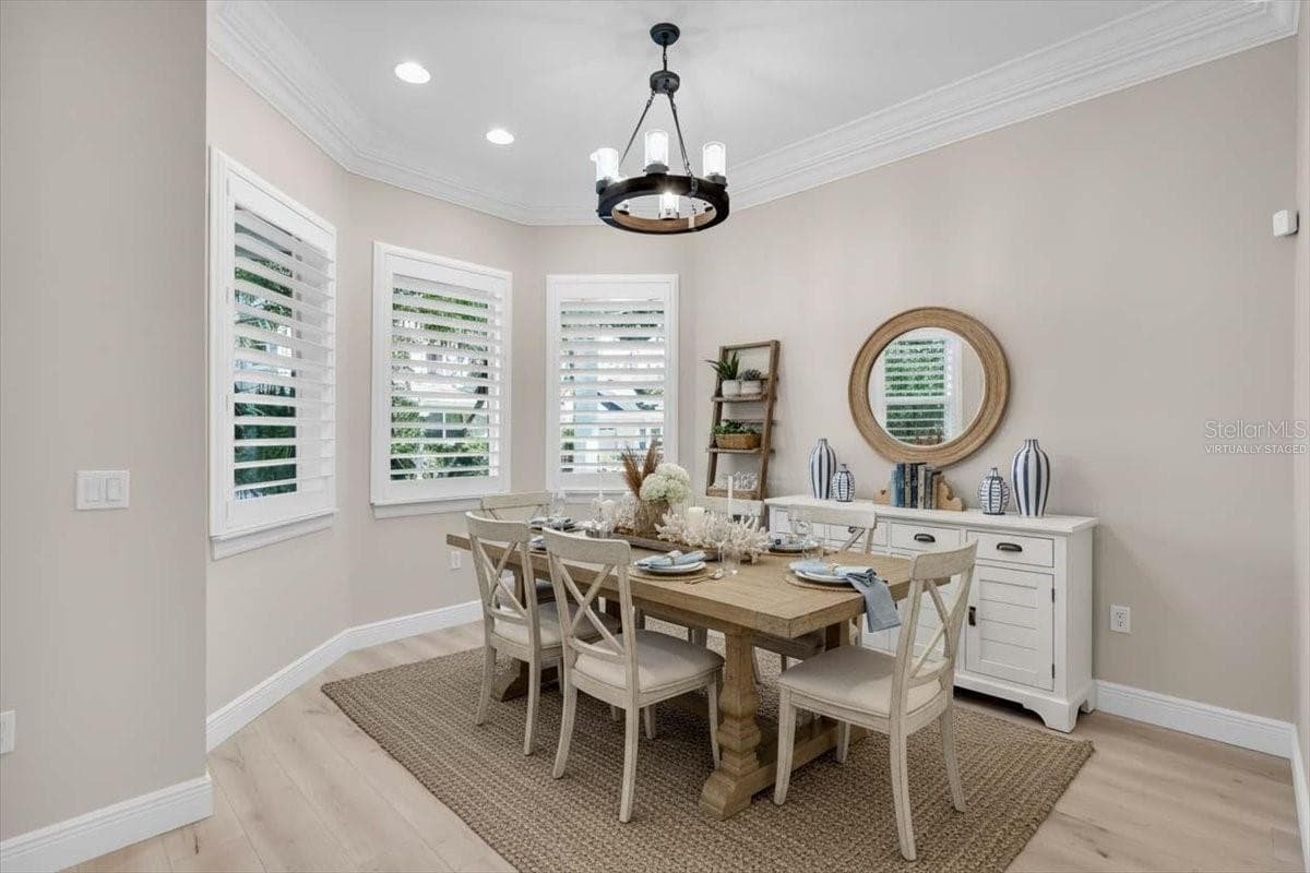 virtually staged dining room - 2306 64TH ST W, BRADENTON