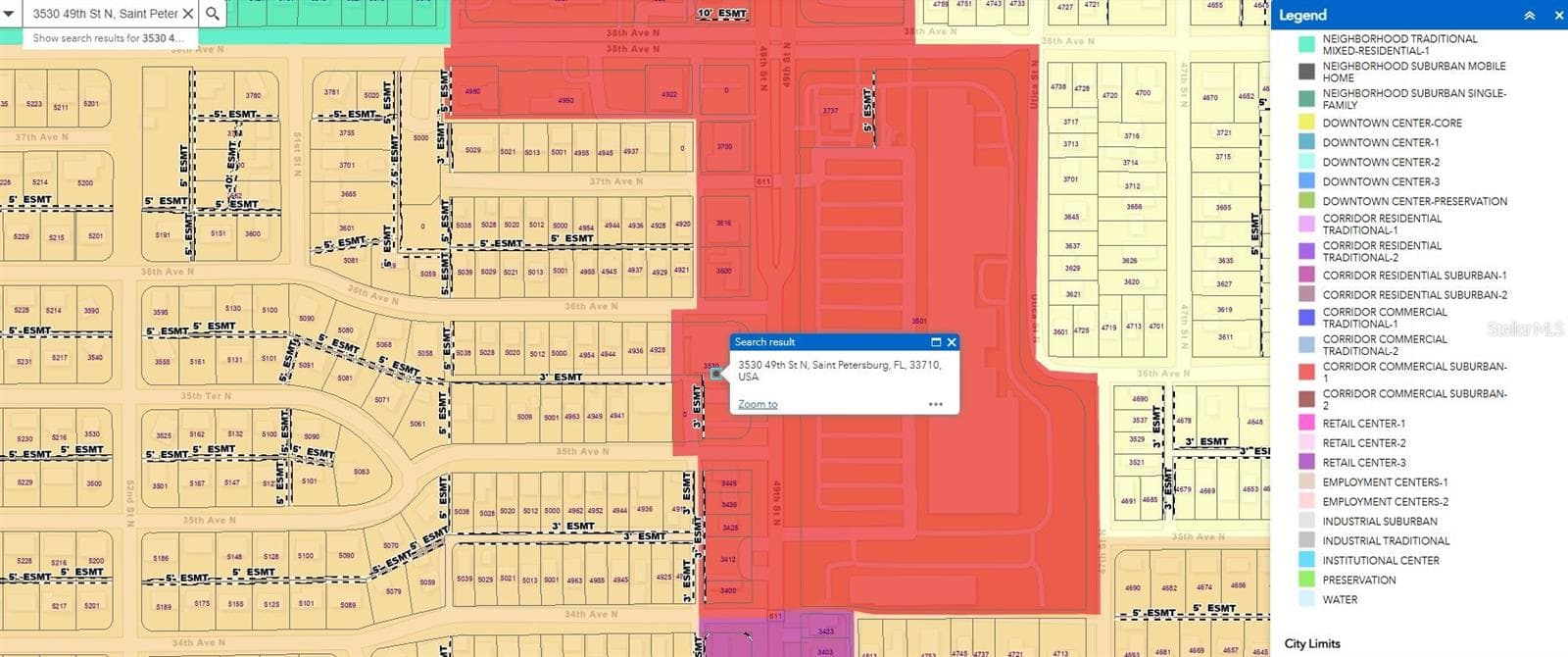 Zoning Map - 3530 49TH ST N, ST PETERSBURG