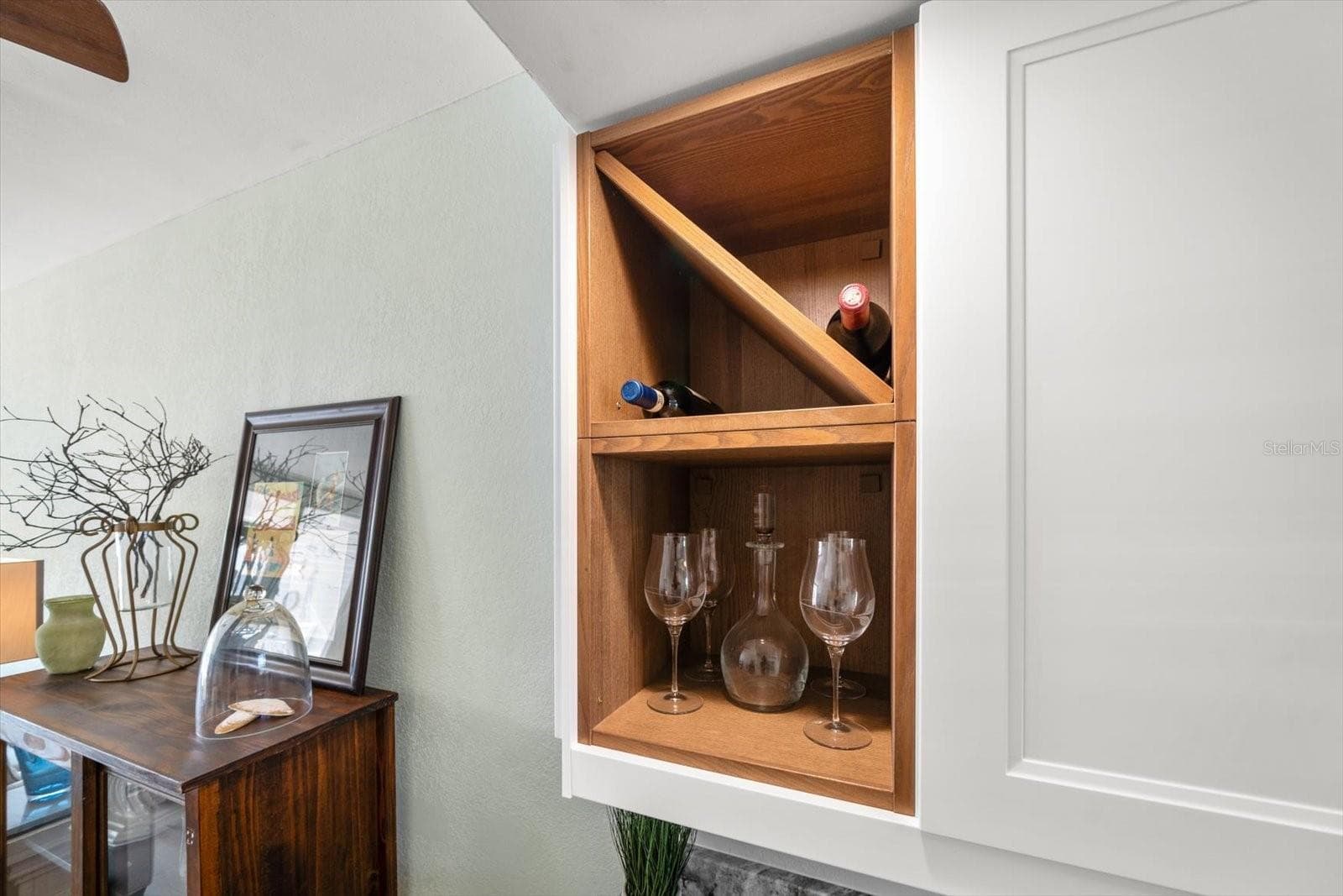 Built-In Wine Display Shelf - 7050 SUNSET WAY #6, ST PETE BEACH