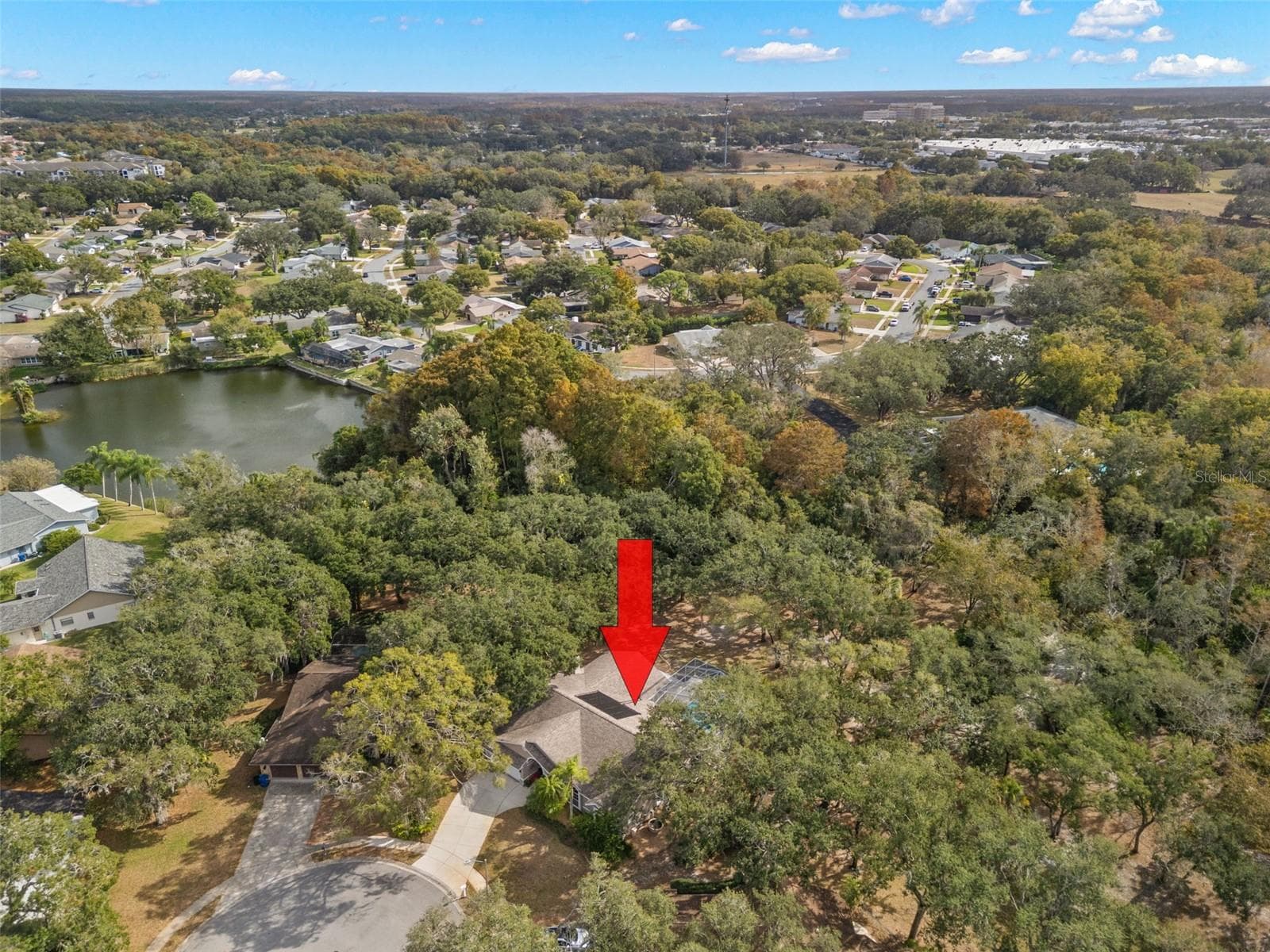 Ariel view of property and surounding area. - 3734 THORNBUSH LN, NEW PORT RICHEY