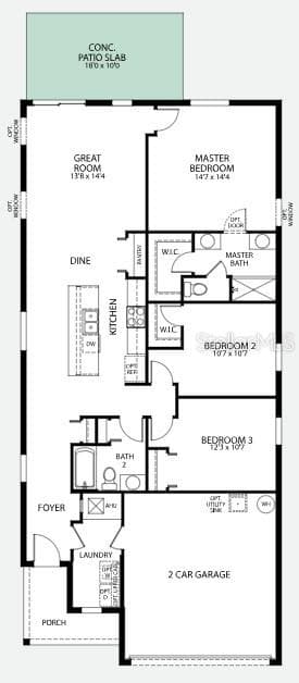 Floor Plan - 3844 BLUETHREAD WAY, POINCIANA