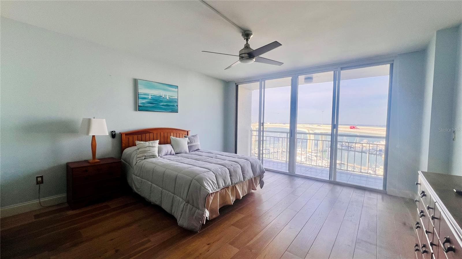 Primary Bedroom with outside balcony - 100 PIERCE ST #1001, CLEARWATER