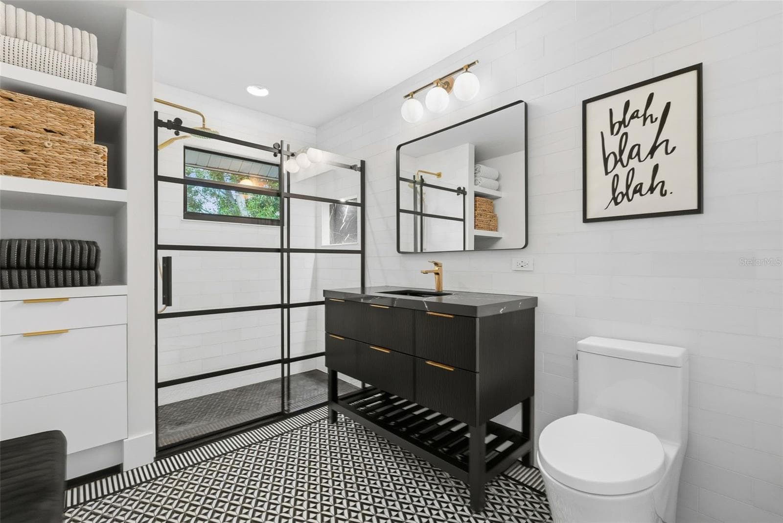 modern upstairs bath - 6349 RAVENWOOD WAY, SARASOTA