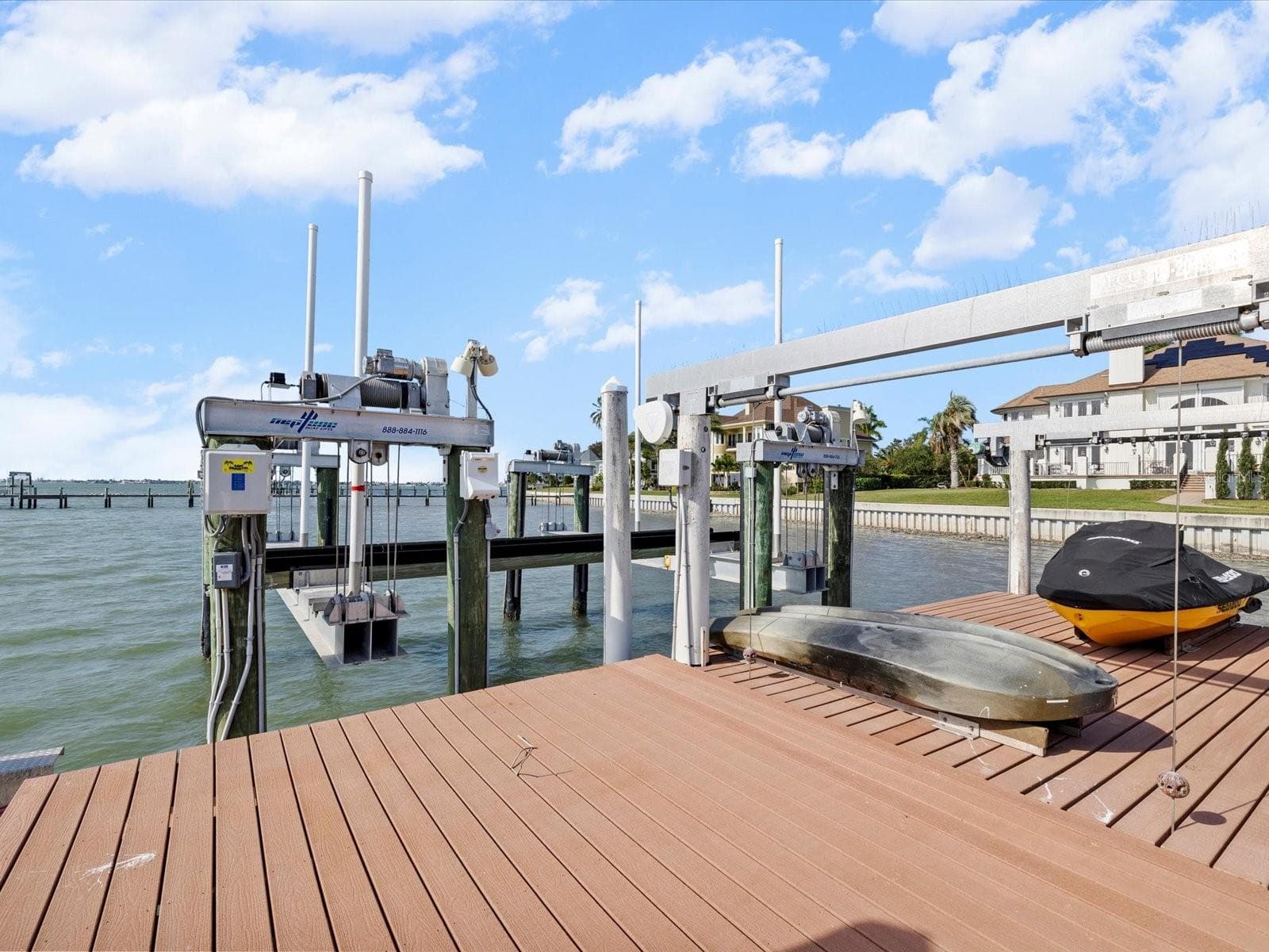 Composite dock with three lifts - 429 ST ANDREWS DR, BELLEAIR