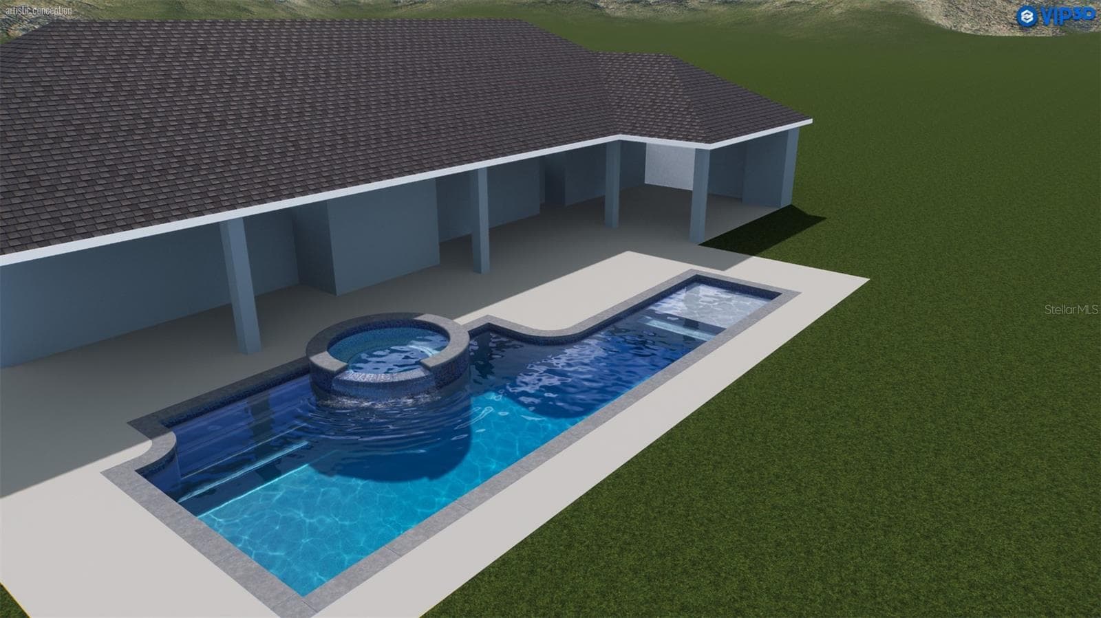 Pool Rendering - 5189 SW 125TH CIR, ARCHER