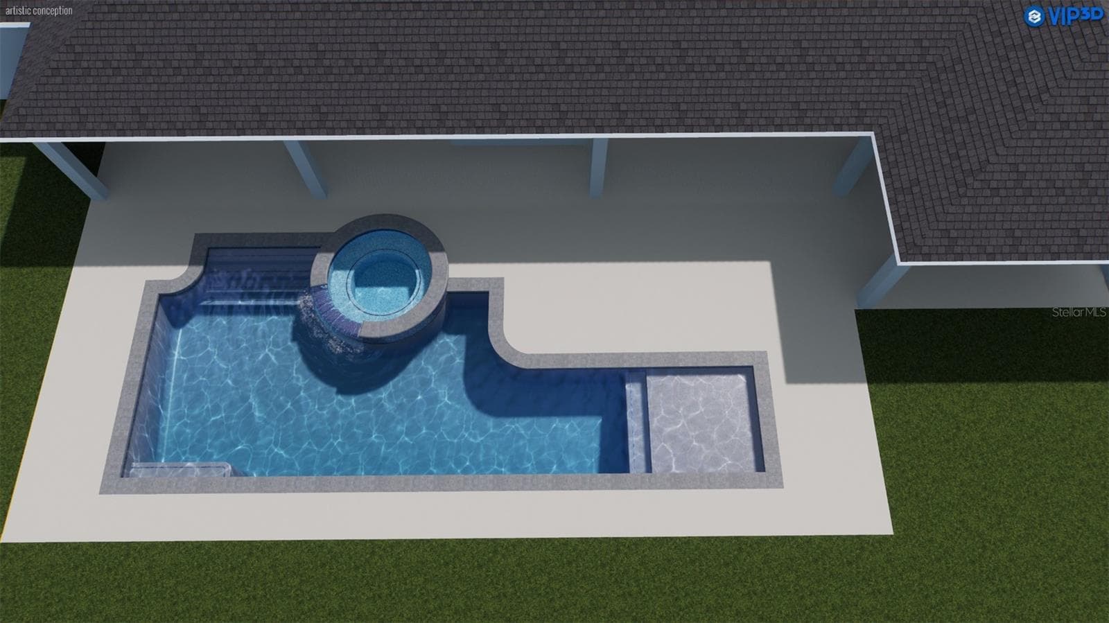 Pool Rendering - 5189 SW 125TH CIR, ARCHER