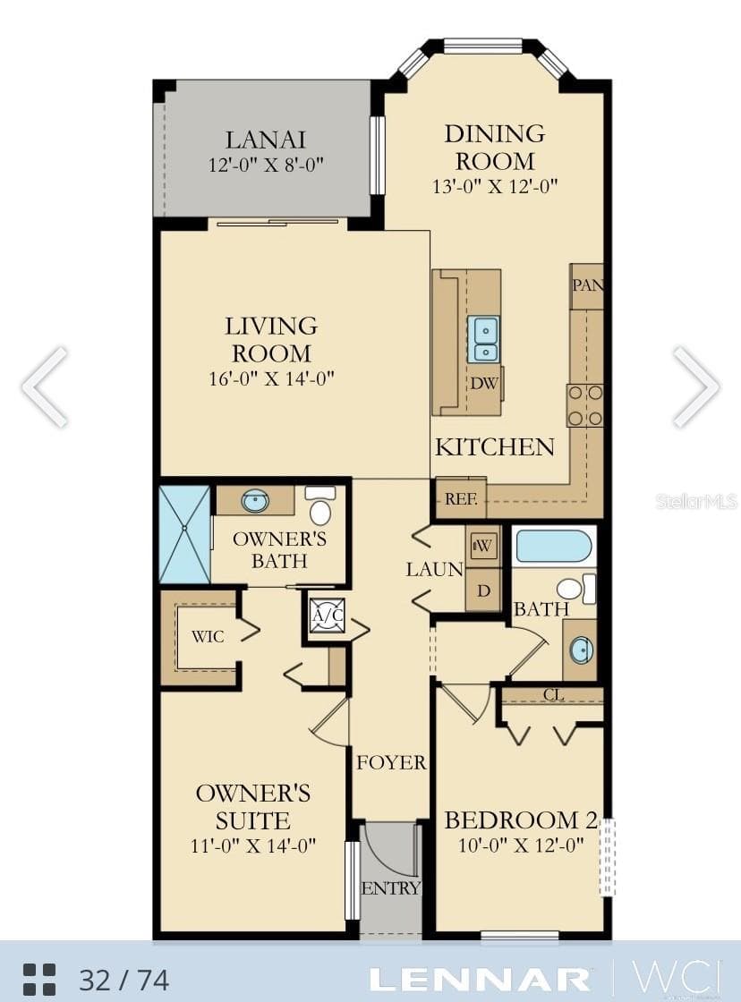 Floorplan - 1030 TIDEWATER SHORES LOOP #401, BRADENTON