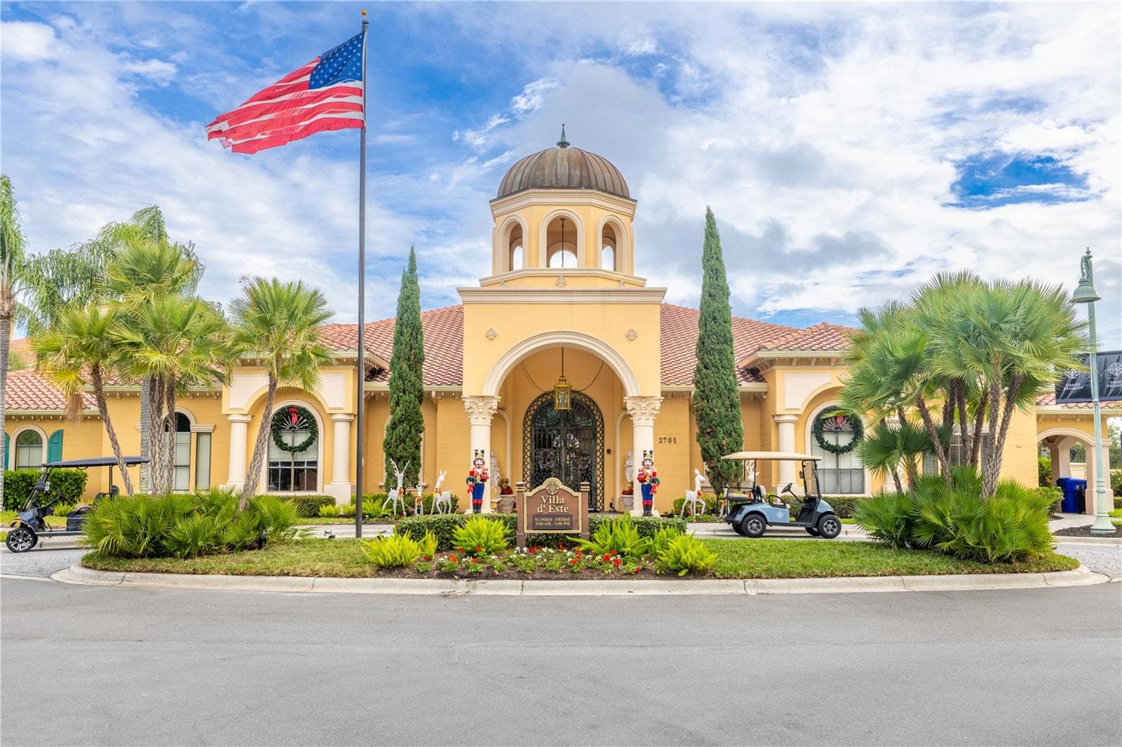 The Grand Bellagio Clubhouse is large social villa (6800-8500 sq. ft) with fitness center, club room, conference room, billiards room, theater room, and bar. - 2738 VIA TIVOLI #220B, CLEARWATER