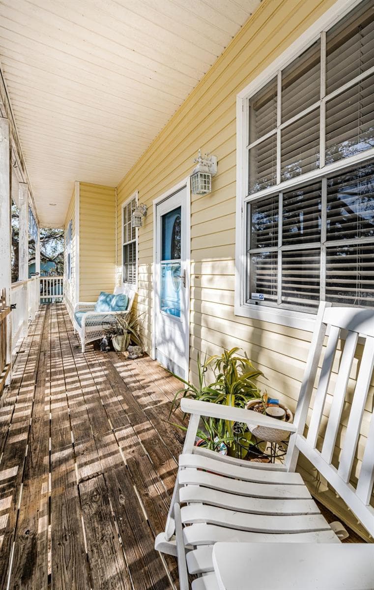 Front Porch 13 feet in the sky! 5127 Bay Blvd Port Richey Waterfront Home - 5127 BAY BLVD, PORT RICHEY