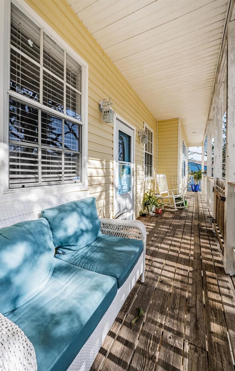 Front Porch 13 feet in the sky! 5127 Bay Blvd Port Richey Waterfront Home - 5127 BAY BLVD, PORT RICHEY
