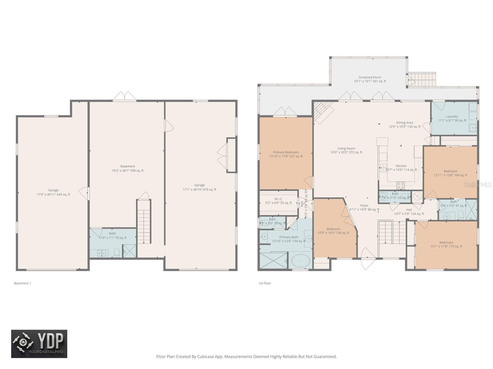 5127 Bay Blvd Port Richey Waterfront Home Floor Plan with Both Levels of Home - 5127 BAY BLVD, PORT RICHEY