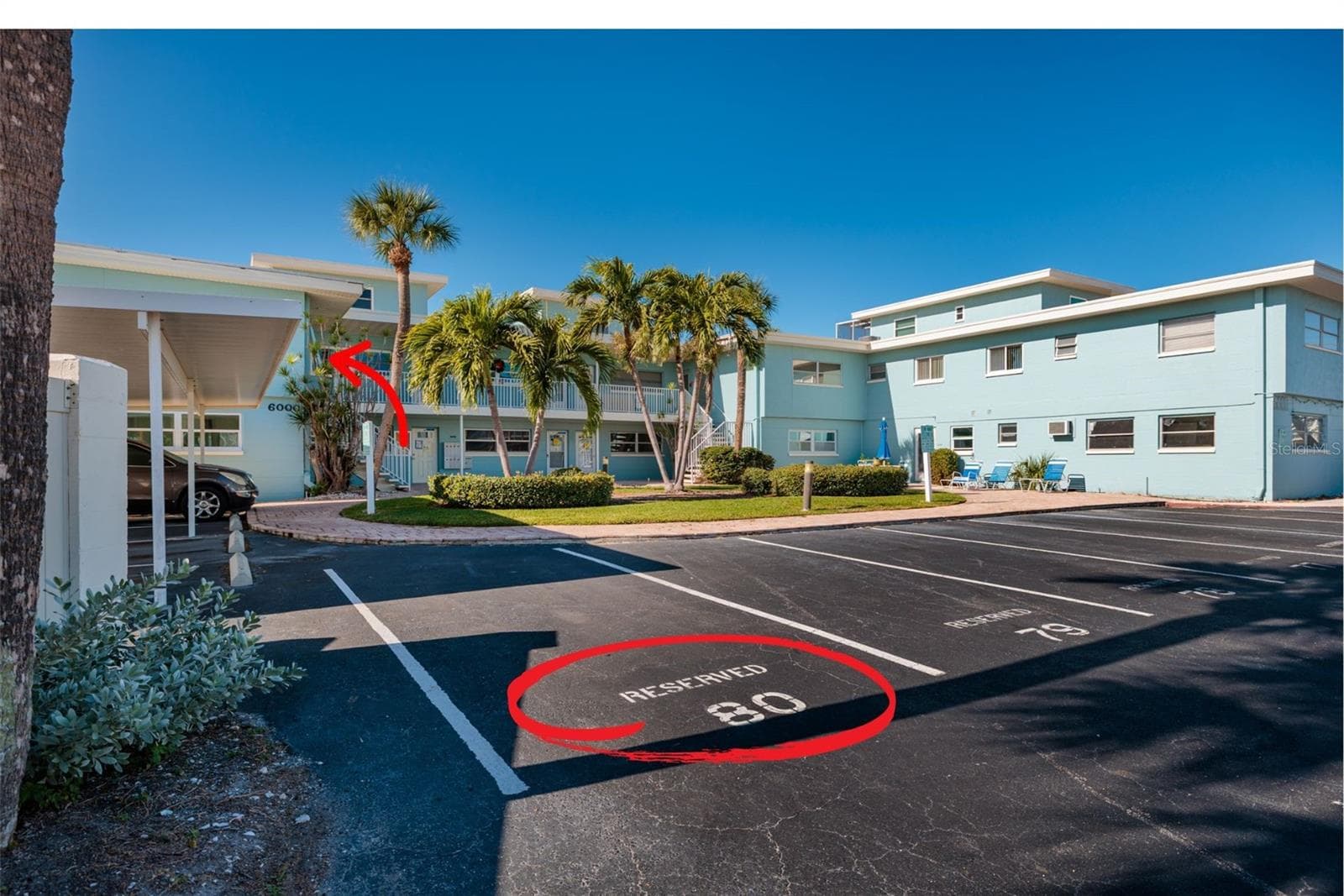 Reserved parking #80 in front of the unit. - 6000 2ND ST E #6, ST PETE BEACH