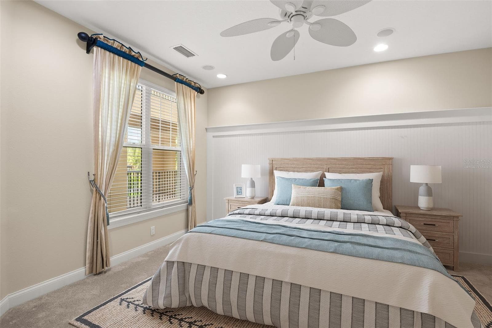 Virtually staged; Large Guest Bedroom #2 with walk-in closet. - 8 ACADEMY WAY S #123, ST PETERSBURG
