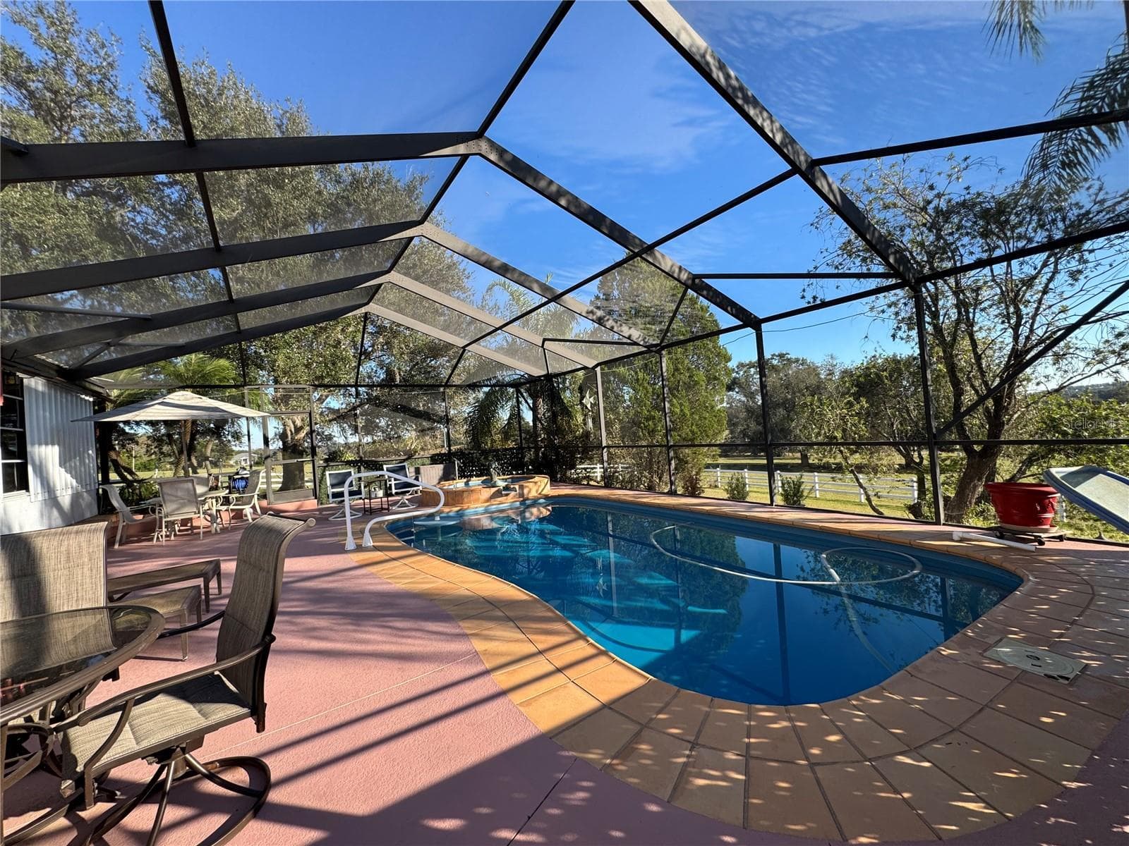 Screen enclosed Pool - 17725 POWERLINE RD, DADE CITY