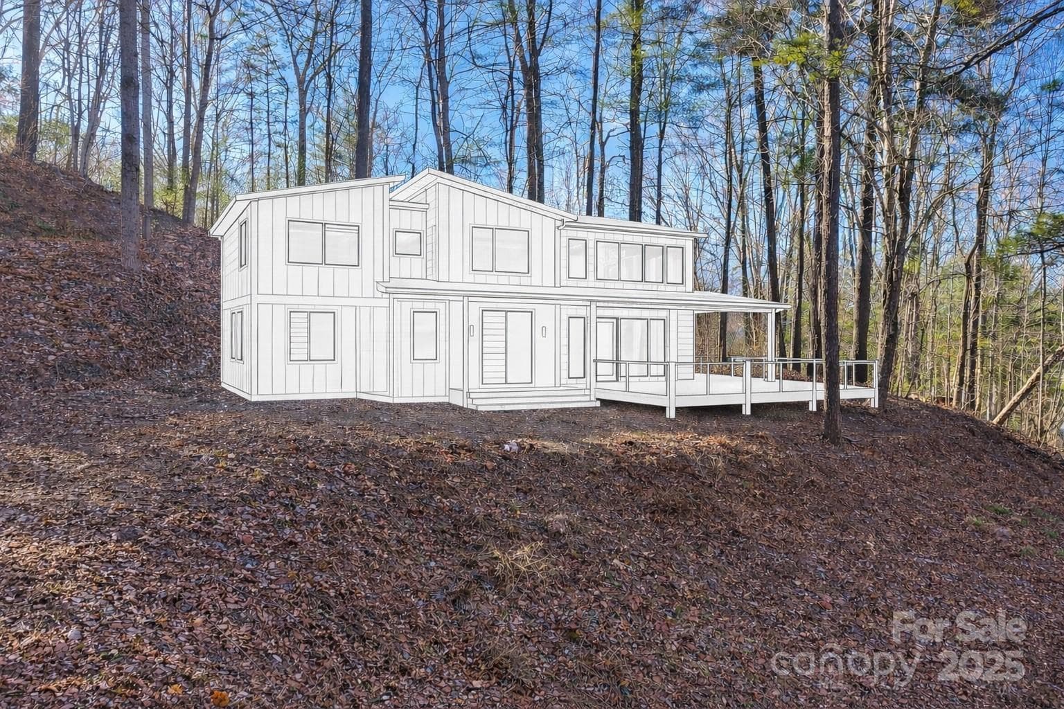 Rendering of possible build potential - 15 Beech Tree Lane, Asheville