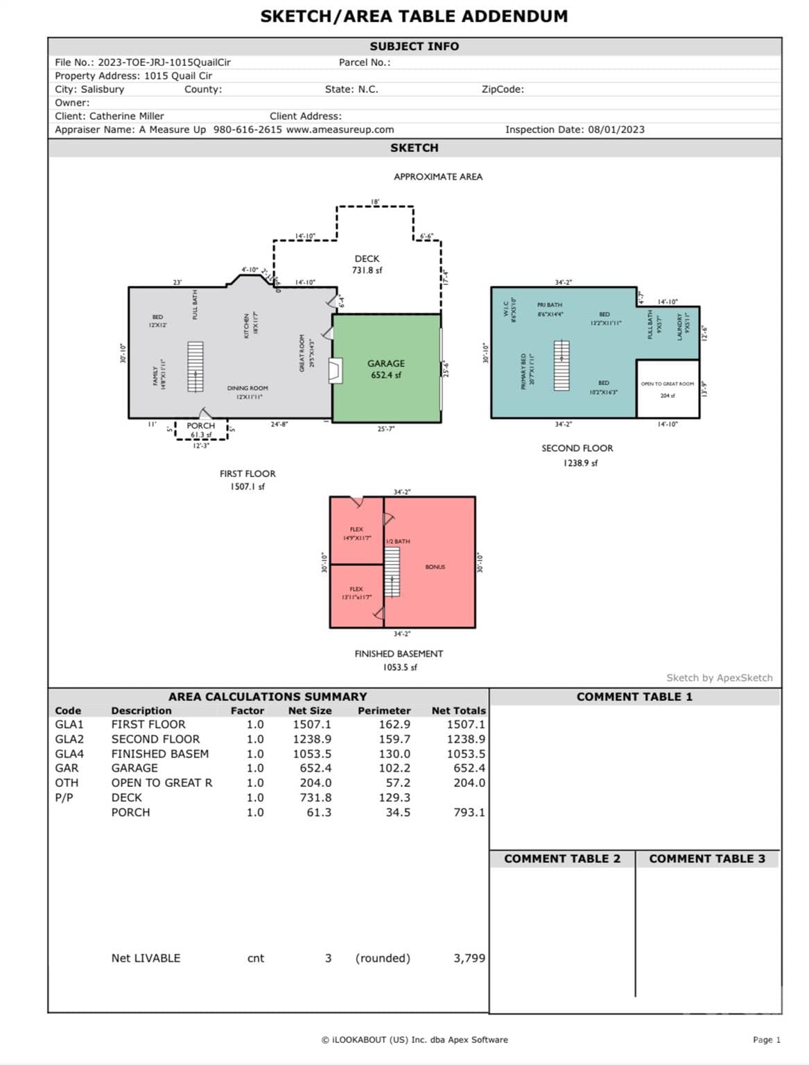 Floor plan - 1015 Quail Circle, Salisbury