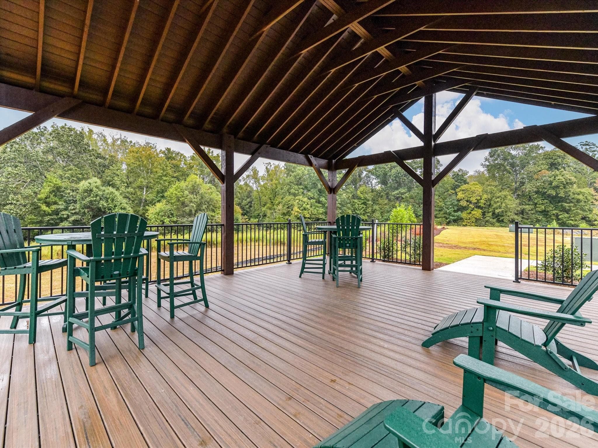 Community pavilion overlooks the nature preserve. - 202 Quartz Hill Way, Waxhaw