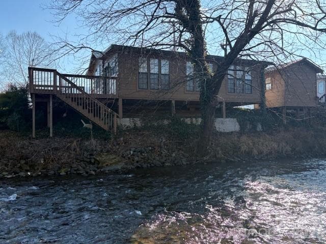 back side of home - 129 Mallard Loop, Waynesville