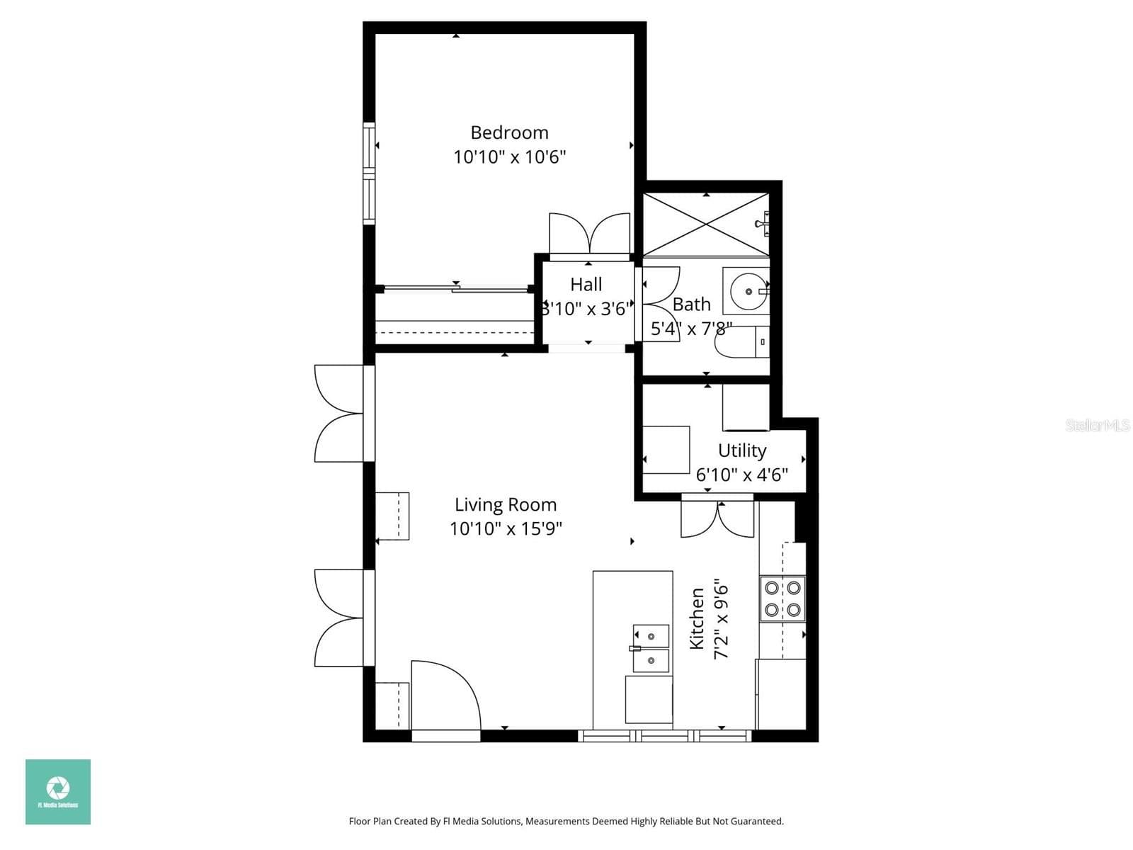 Floor Plan of Unit 210 (for reference only) - 445 N ORANGE AVE #210, SARASOTA