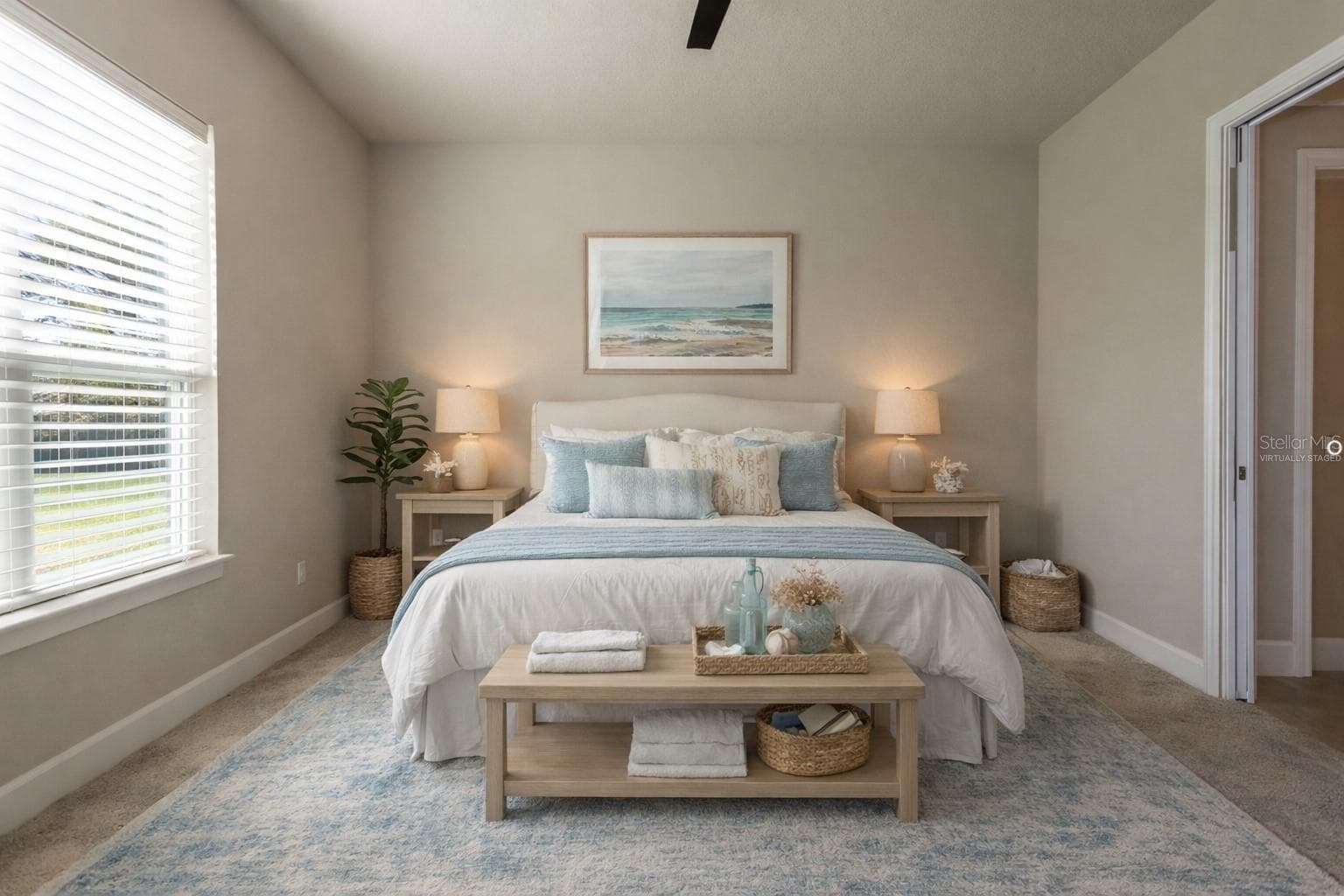 VIRTUALLY STAGED PRIMARY BEDROOM - 3 NEWHAVEN LN, ORMOND BEACH