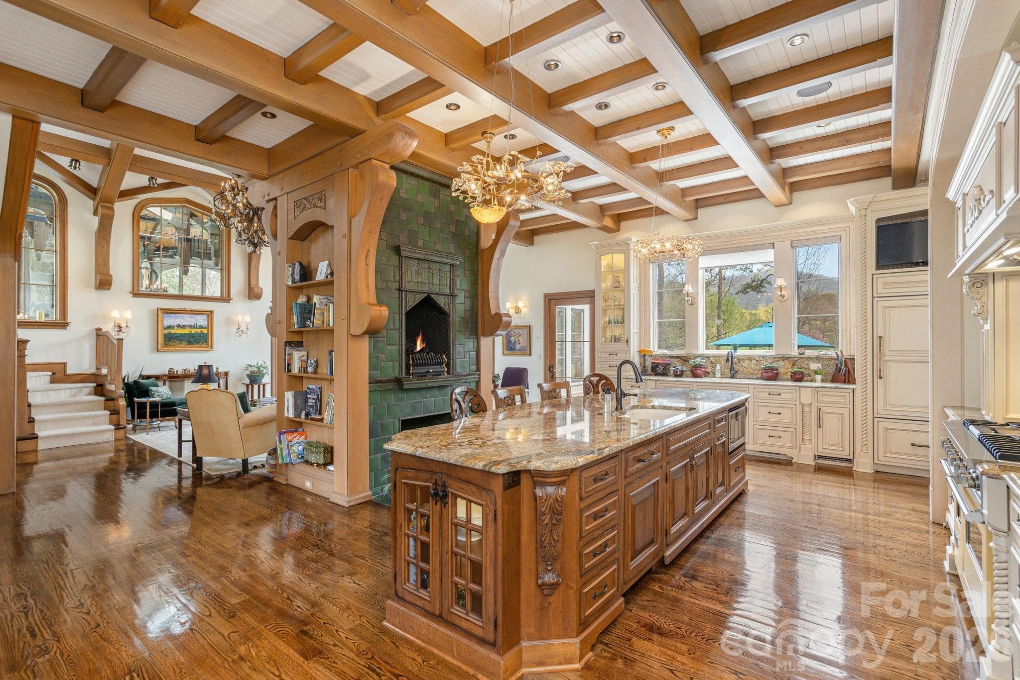 Chef's kitchen with professional-grade appliances - 8 Fairway Place, Asheville