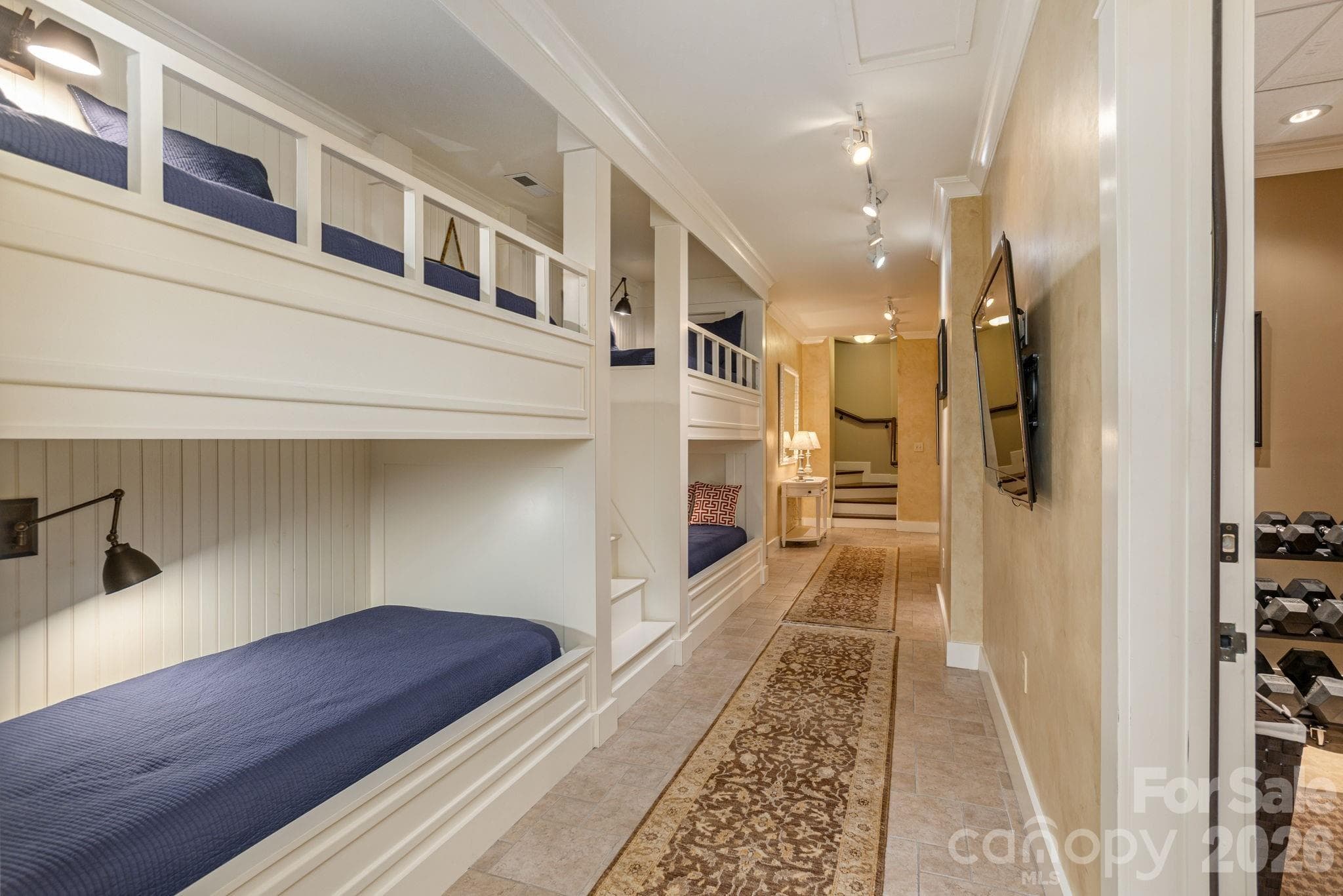 Custom-built bunk bed area. - 8 Fairway Place, Asheville
