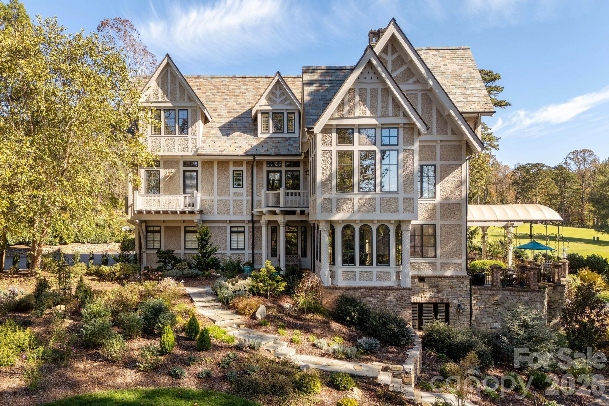 Sun-filled home with golf course views, gardens, stone walls, easy walking steps to peace and quite. - Asheville