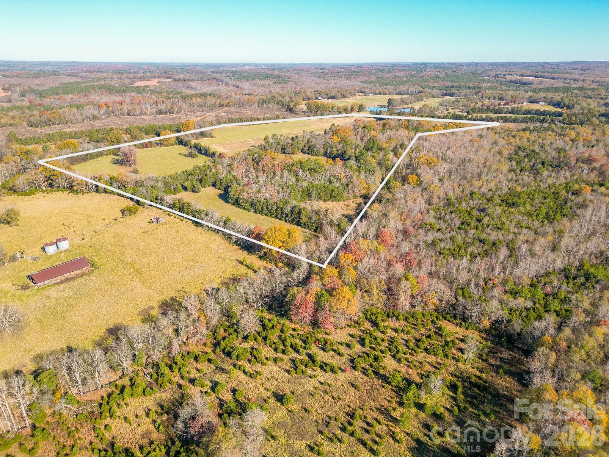 Aerial View with Property Lines - Lancaster