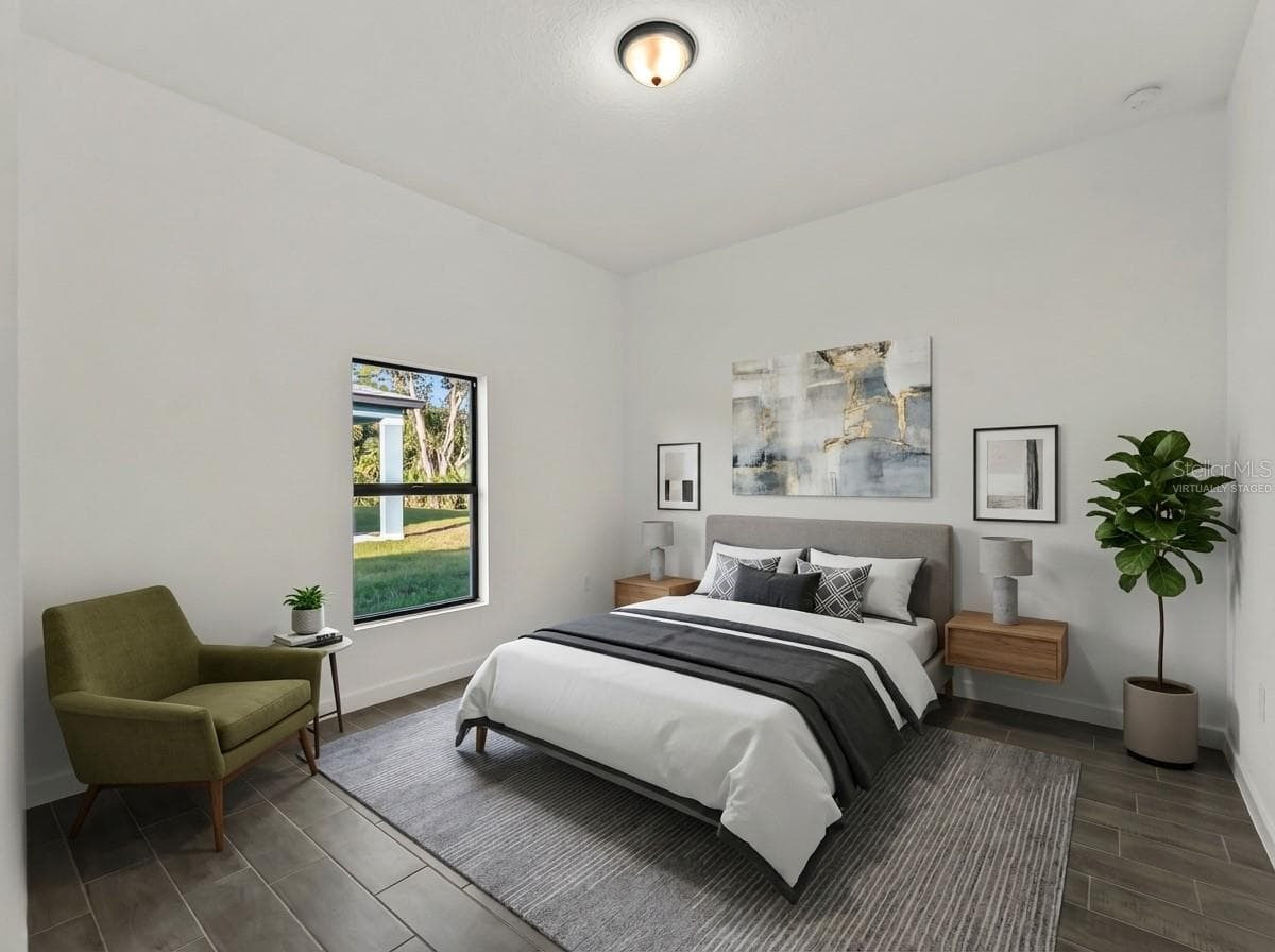 Virtually Staged Bedroom - 4409 LACOCO ST, NORTH PORT