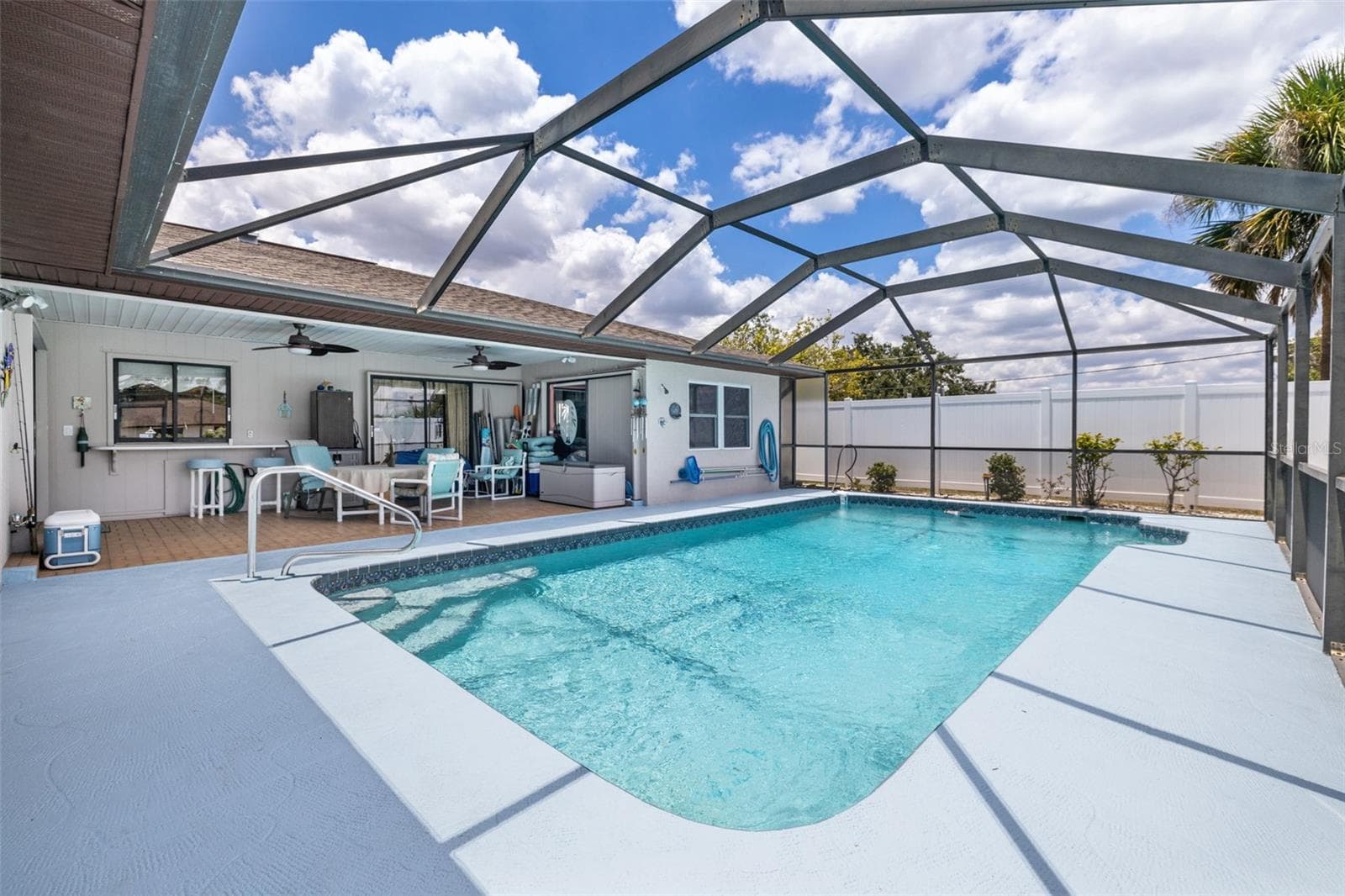 Gunite oversized pool 14'x28' New screened enclosure - 2132 ABSCOTT ST, PORT CHARLOTTE