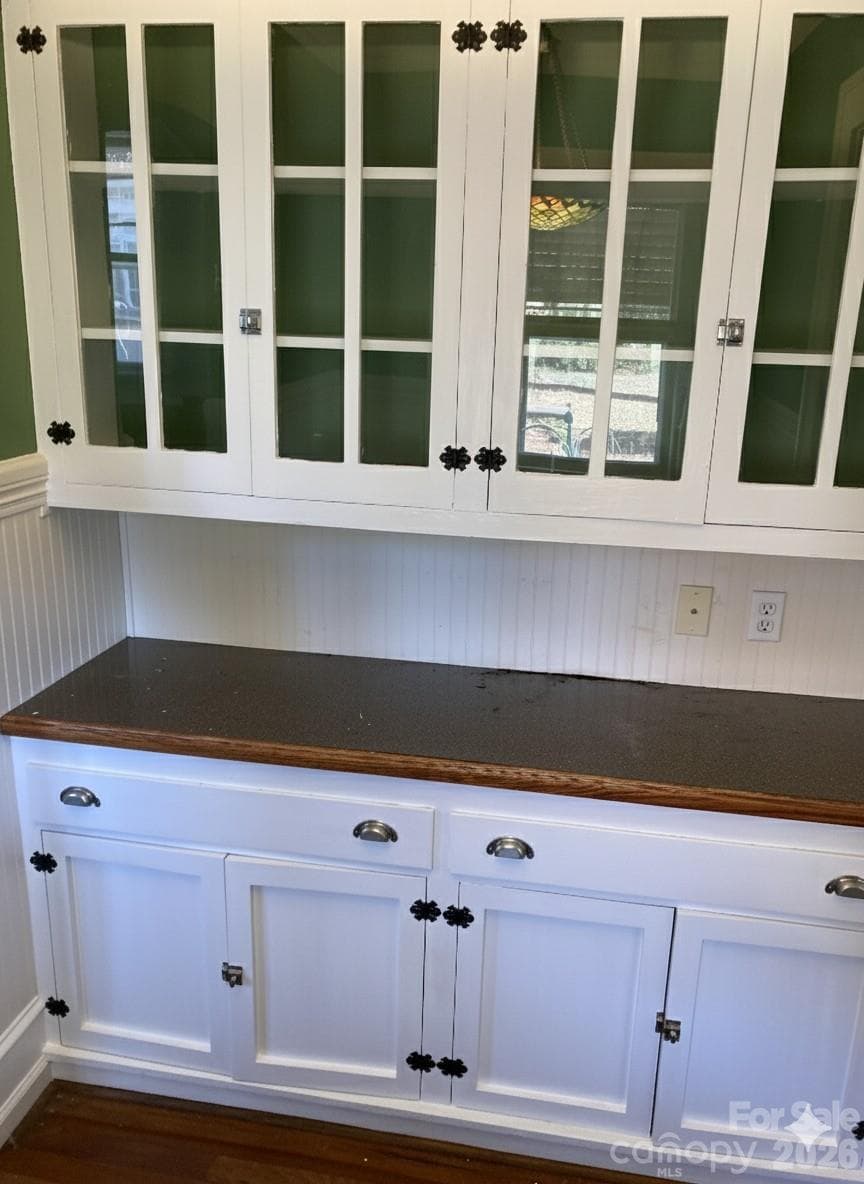 Breakfast Nook features vintage built in cabinets. - 1051 Pee Dee Avenue, Albemarle