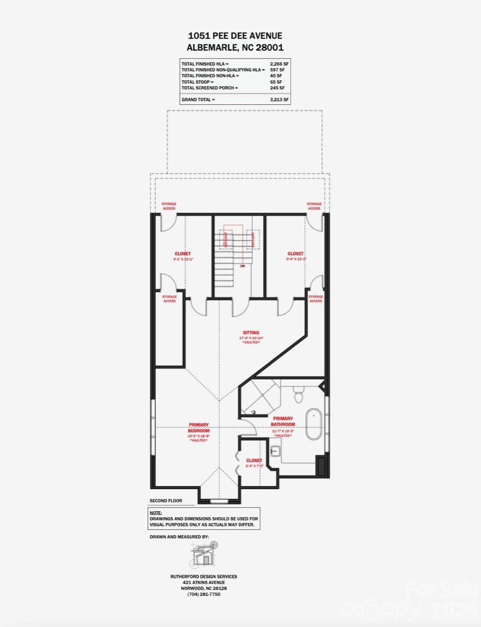 Upper level Primary suite. - 1051 Pee Dee Avenue, Albemarle