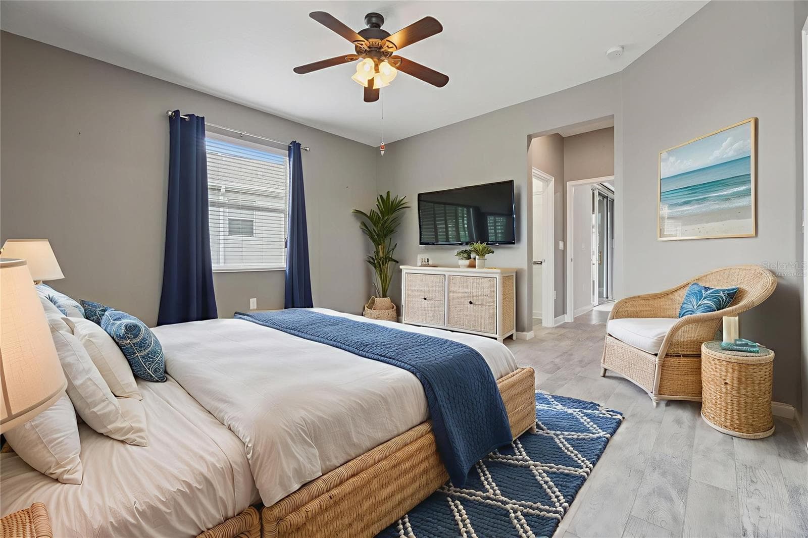Virtually staged primary bedroom - 3464 EMBERS LN, CLERMONT