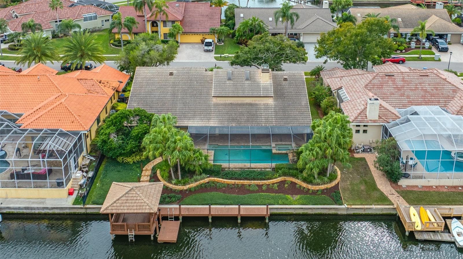 Aerial back of home - 9807 COMPASS POINT WAY, TAMPA