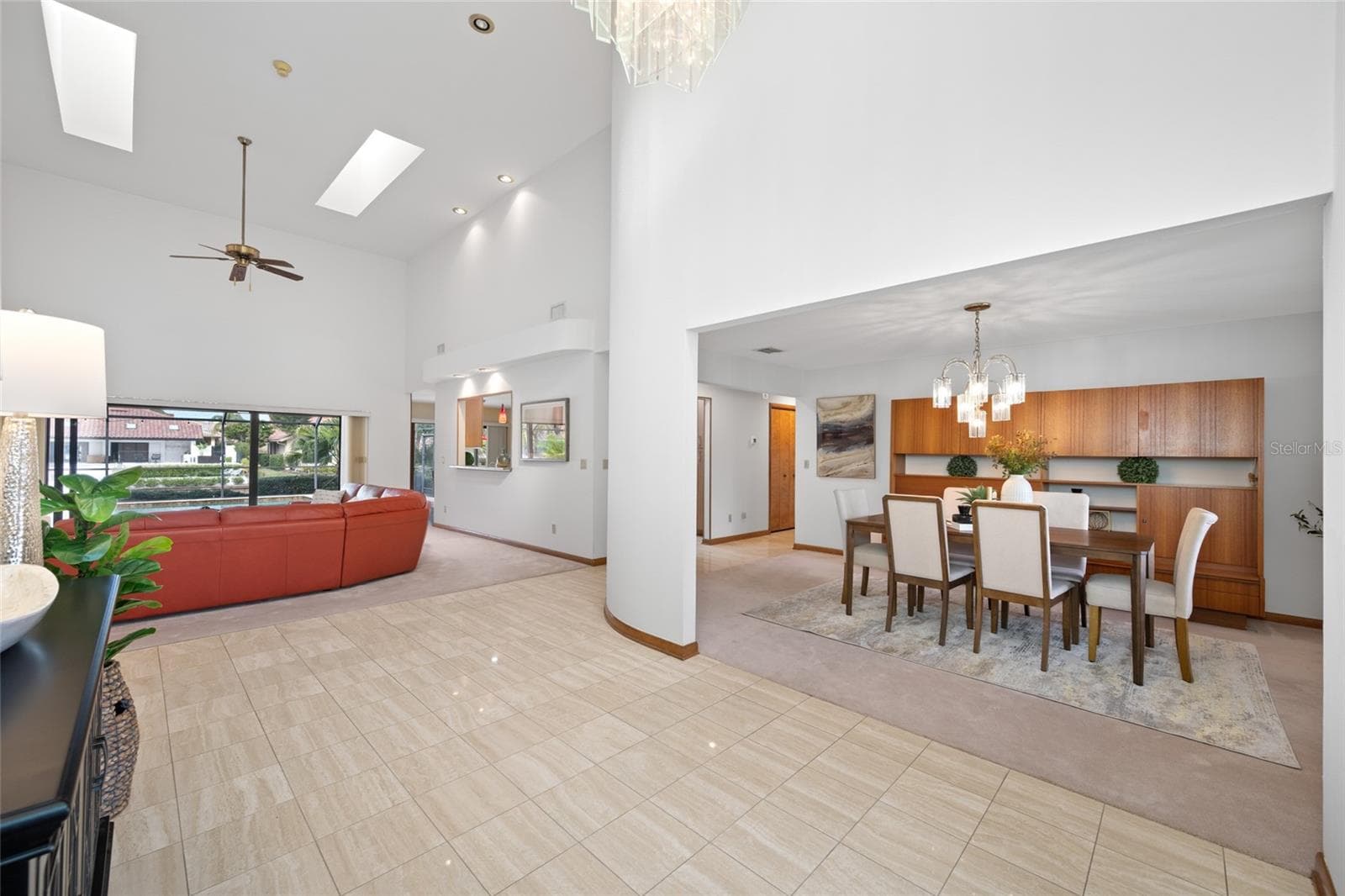 View from front door to dining room and living room - 9807 COMPASS POINT WAY, TAMPA
