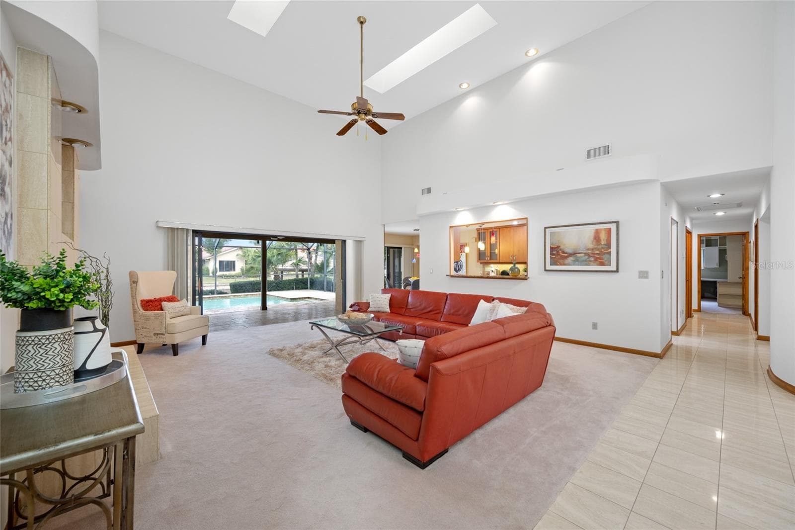 view of living room from front door - 9807 COMPASS POINT WAY, TAMPA