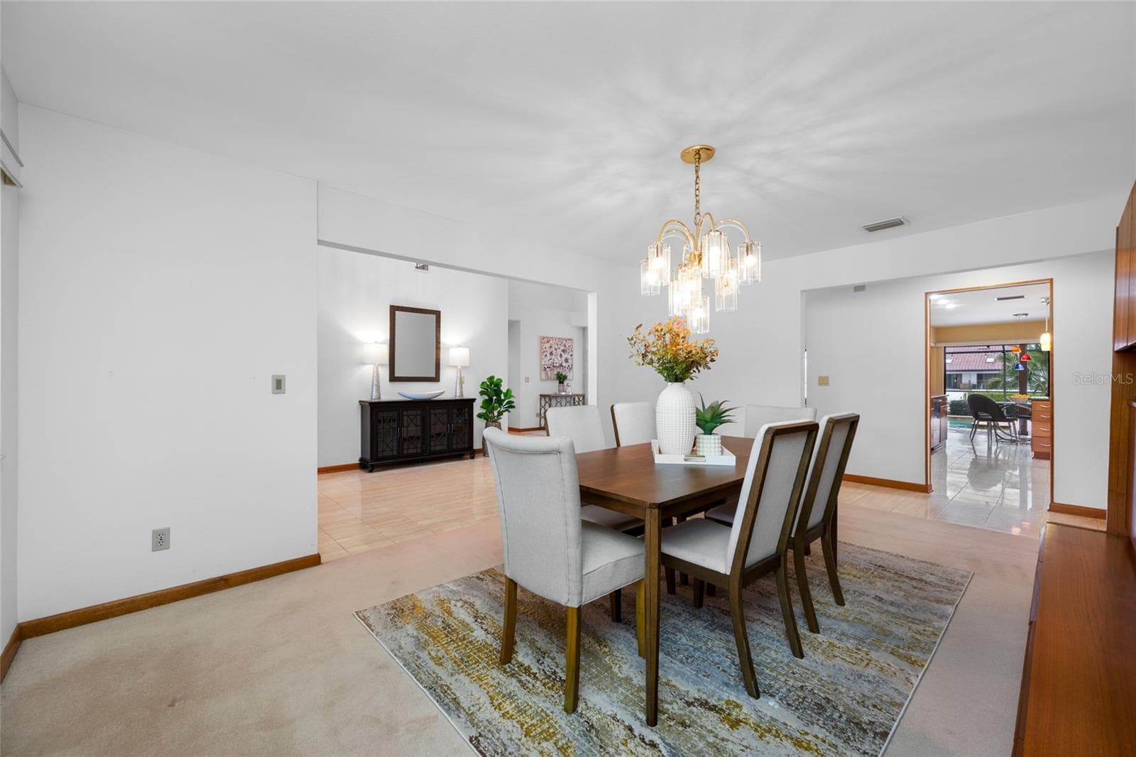 Dining room view to living room - 9807 COMPASS POINT WAY, TAMPA