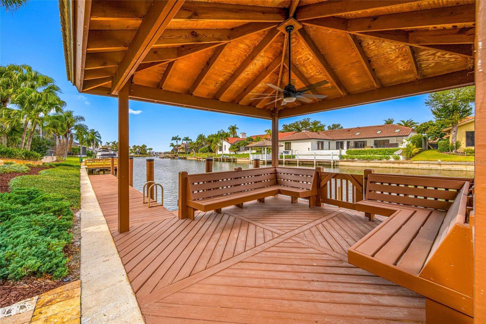 Water view from gazebo - 9807 COMPASS POINT WAY, TAMPA