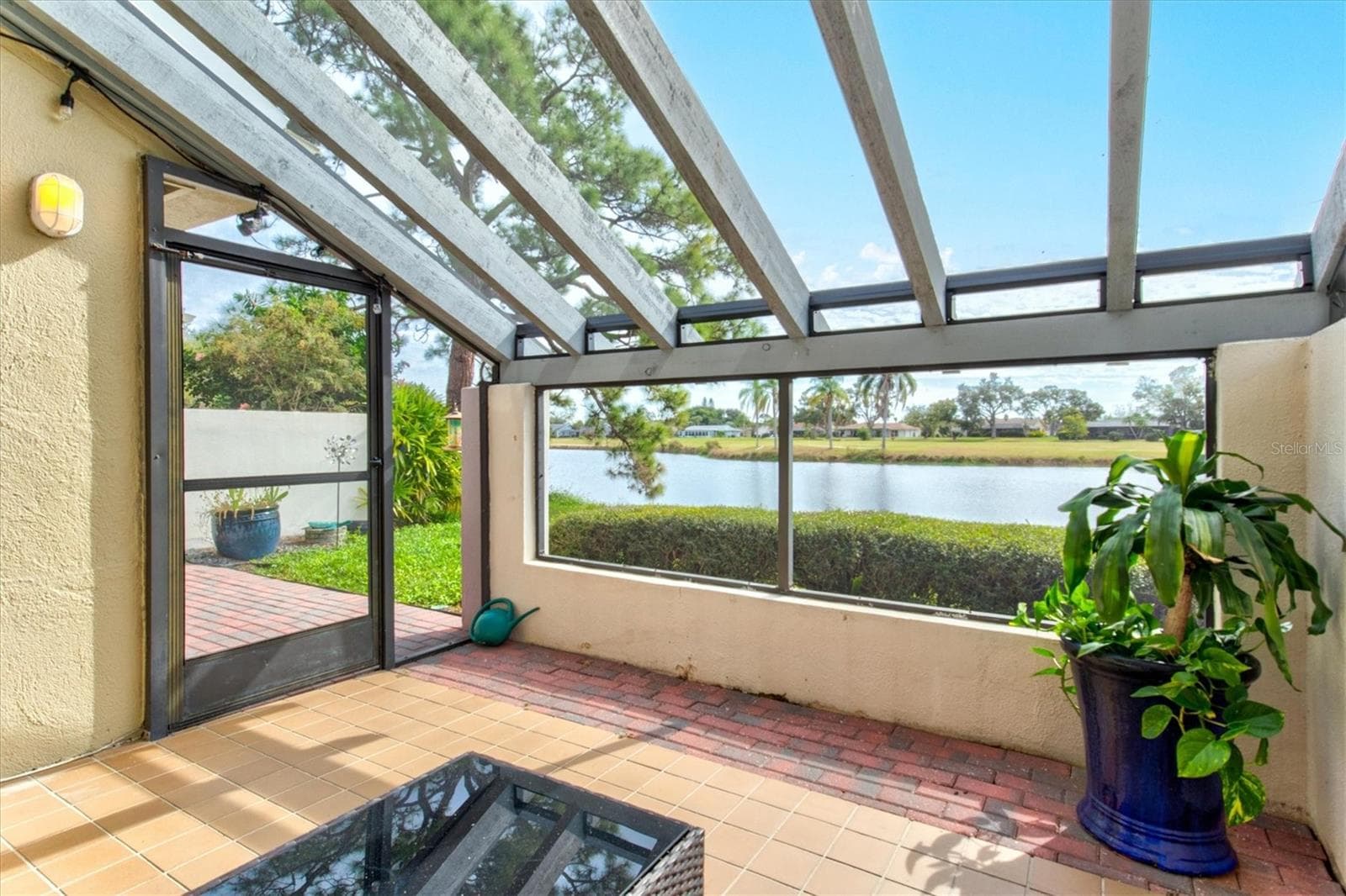 Lake views from screened in lanai - 2453 CRISPIN CT #F4, SARASOTA