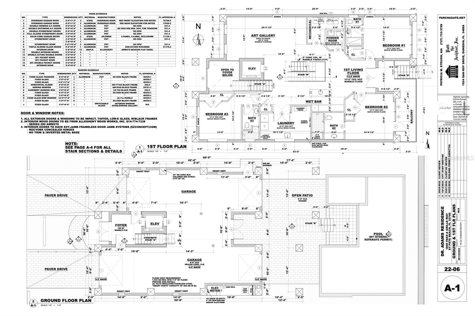 1st floor permit #2402156 - information purposes only - 1805 PASS-A-GRILLE WAY, ST PETE BEACH