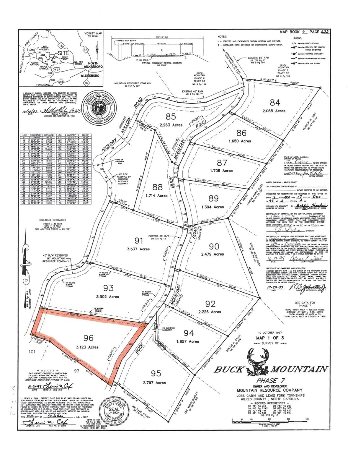 Plat - Lot 96 Buck Mountain Road - TBD Buck Mountain Road, Purlear