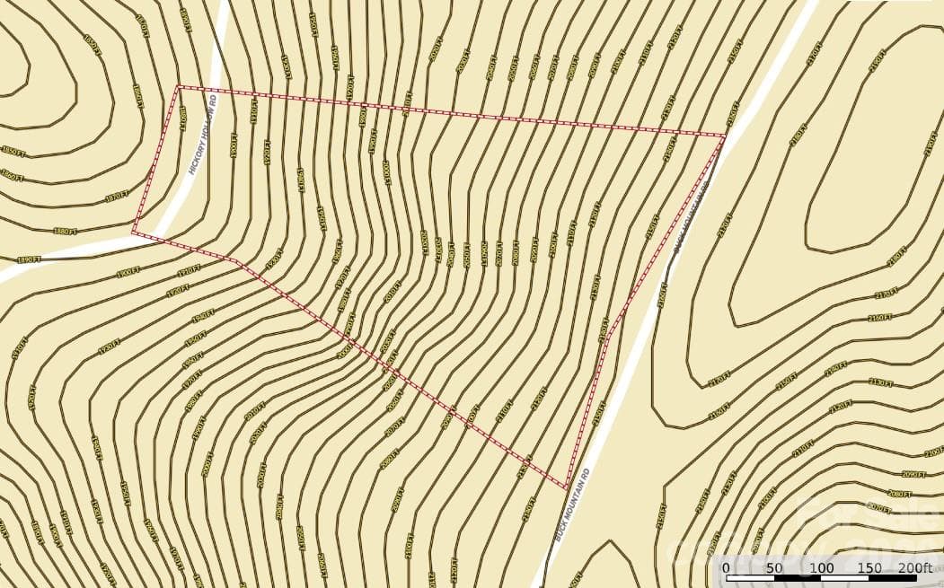 Topo Map - Lot 96 Buck Mountain Road - TBD Buck Mountain Road, Purlear