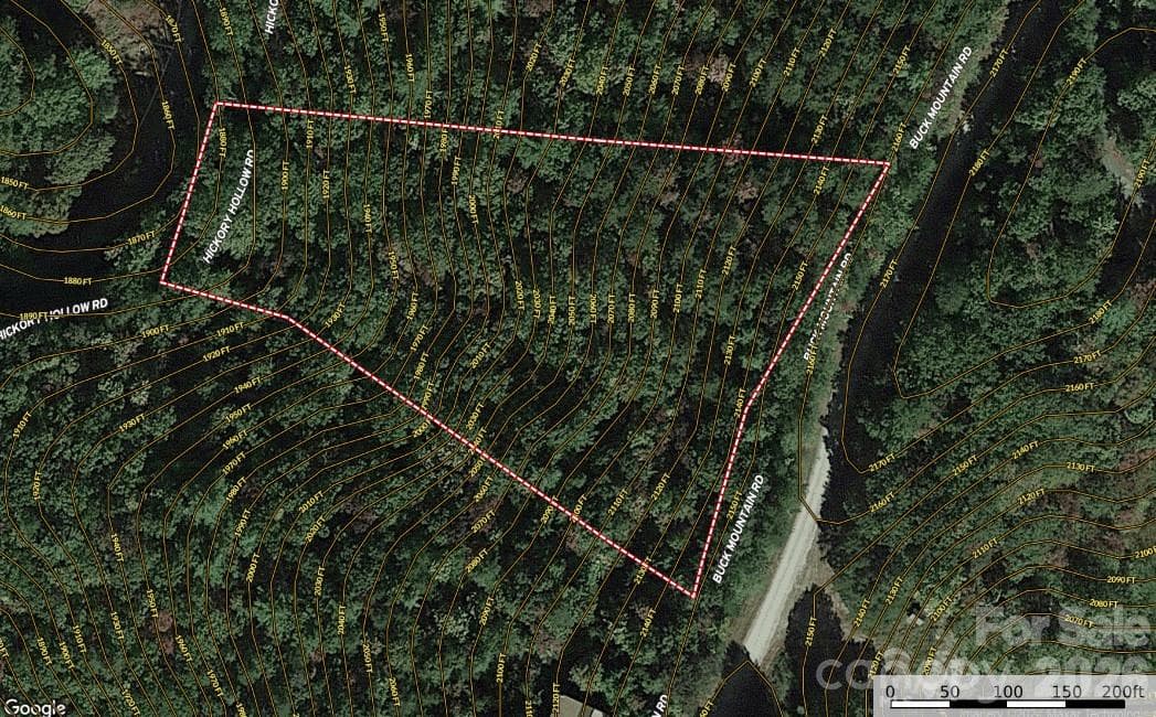 Aerial View with Topo Map - Lot 96 Buck Mountain Road - TBD Buck Mountain Road, Purlear